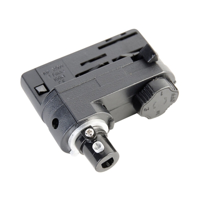 QAZQA Adattatore trifase per binario rail - Moderno - Plastico - Nero - Max. x Watt