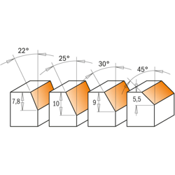 707.210.11 Fresa X Rifilare C/Cusc. Hw S=6 D=19/24.5X16X56.5 Dx - CMT ORANGE TOOLS precio