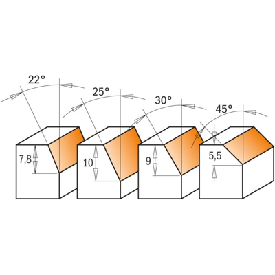 707.210.11 Fresa X Rifilare C/Cusc. Hw S=6 D=19/24.5X16X56.5 Dx - CMT ORANGE TOOLS