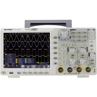 VOLTCRAFT DSO-6104F Oscilloscopio digitale 100 MHz 4 canali 1 Gsa/s 40000 kpts 8 Bit Memoria digitale (DSO), Generatore