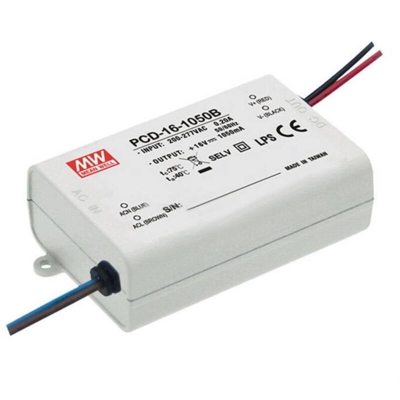 PCD-16-1400B Driver per LED Corrente costante 16 W 1.4 A 8 - 12 V/DC dimmerabile, Circuito PFC, Protezione so - Mean Well