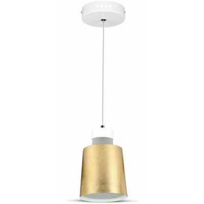 Lampadario LED V-TAC a Cilindro in Metallo 7W Colore Oro 4000K