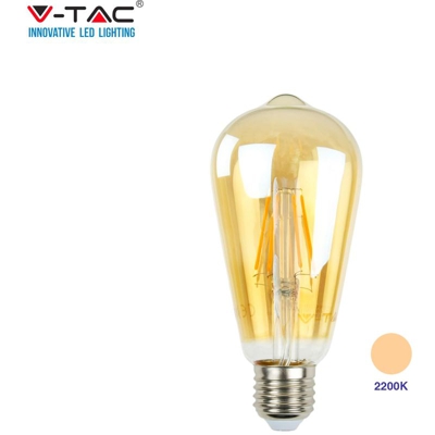 V-Tac Vt-1964 Lampadina Led E27 4W Bulb St64 Filamento Bianco Caldo - Sku 4361