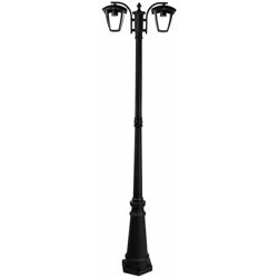 Lampione LED con Portalampada E27 (Max 2*60W) Colore Nero h: 199cm IP44 - V-tac características