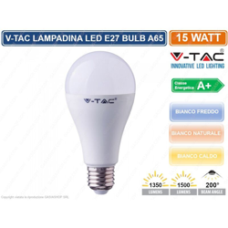 Lampadina LED E27 15W A65 4000K - V-tac precio