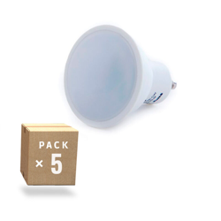 Pack 5 Lampadina LED GU10 2835SMD 6W 500Lm 30.000H | Bianco Caldo (HO-GU10-SMD-6W-IC-W-PK5-AP) - GREENICE precio
