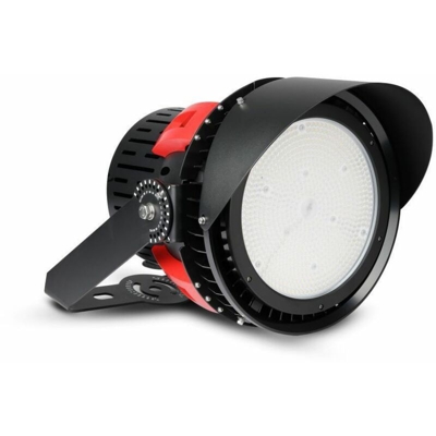Faro LED V-TAC Chip Samsung 500W con Driver MeanWell Colore Nero e Rosso 45° 5000K Dimmerabile IP65