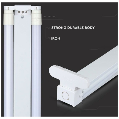 Plafoniera LED Doppia per T8 120cm IP20 - V-tac