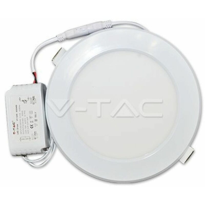 Mini Pannello LED Montaggio a Incasso Rotondo 12W 3000K - V-tac