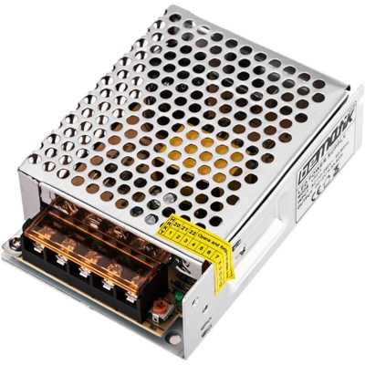 Alimentatore industriale 12VDC 5A. Dimensioni 110 x 77 x 35 mm - Bematik