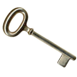 EAC - Chiave per mobili Art. 60 in ottone lucido 75 mm Conf. 5 Pz en oferta