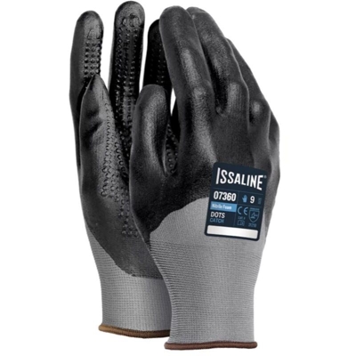 GUANTI NITRILE DOTS NERI 7 - Issa