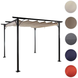 Gazebo Pergola Baldacchino Hwc-c42 Acciaio Poliestere 3x3m Avorio en oferta
