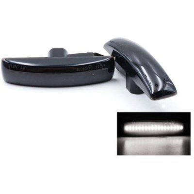 Kit Freccia Laterale a Led Side Marker Lente Nero Fume Luce Bianco Per Land Rover Discovery 3 4 Freelander 2 Range Rover Sport OEM 283083351374