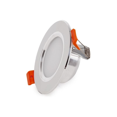 Greenice - Downlight LED Ø98Mm Cornice D'Argento 3W 240Lm 30.000H | Bianco Freddo (PCE-DL3W-P-W)