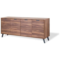 Mobile Madia 4 Ante In Legno Noce Anna Visson en oferta