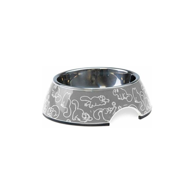 Simon's Cat by Karlie 522104 - Nappa per Gattini, 14 x 14 x 4,5 cm, 160 ml, Colore: Grigio Scuro - SIMONÂ´S CAT BY KARLIE