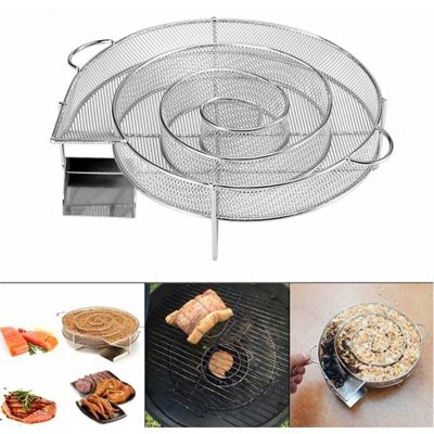 Generatore Fumo Freddo Affumicatore - per barbecue a carbone segatura in acciaio inox affumicato - OOBEST