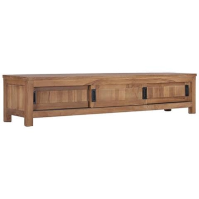 Mobile Porta Tv 150x30x30 Cm In Legno Massello Di Teak
