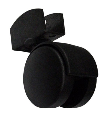 Ruota Doppia con Staffa Girevole ad U da 22 mm Ø Ruota 40 mm 2pz - EAC