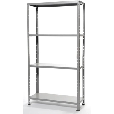 Kit Scaffale 4 Piani 40Kg 75X30X136 Grigio Grima