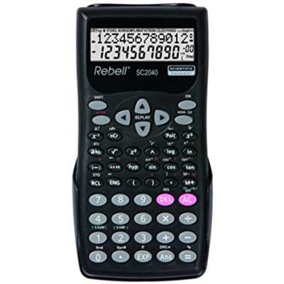 SC2040 calcolatrice Tasca Calcolatrice scientifica Nero - Rebell