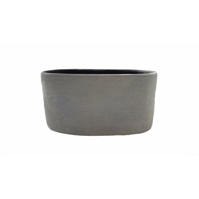 Cassetta Vaso Erika - 28 x 14 cm x 14 h - Grigio Antico - MILLSTORE