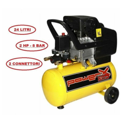 Hit - compressore ad aria 24 lt 2 hp 8 bar lubrificato ad olio con 2 connettori precio