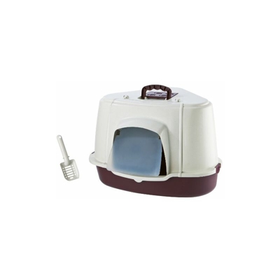 WC angolare con tetto speciale, colore: Blu - Nobby