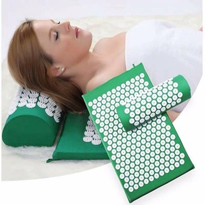 Set Tappetino Agopressione,Tappetino per Agopressione+Cuscino per Agopuntura,Rilassamento Muscolare, Circolazione Sanguigna, con Borsa da Viaggio