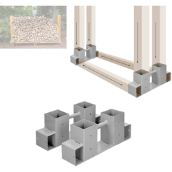 4 x Pezzi Supporto Legna da Ardere Portalegna Caminetto Mucchio Legna Supporti in Ferro Verniciato Supporto Accatastare Legna da Ardere - Ecd Germany precio