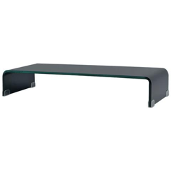 Mobile / rialzo Porta Tv In Vetro Nero 70x30x13 Cm precio