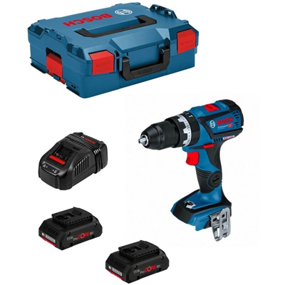 Trapano a Percussione BOSCH GSB 18V-60 C (2 x 4,0 Ah ProCore + GAL1880CV + L-Boxx 136)