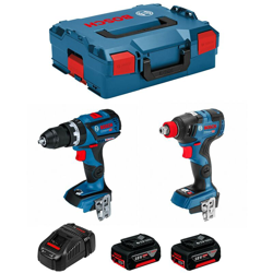 BOSCH Kit GSB 18V-60 C + GDX 18V-200 C (2 x 5,0Ah + GAL1880CV + L-Boxx 136) características