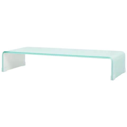 Mobile / rialzo Porta Tv In Vetro Bianco 70x30x13 Cm características