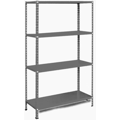 Bricoshop24 - Kit Scaffali 4 Ripiani 80 in Metallo per Garage Officina Scaffalatura Bulloni