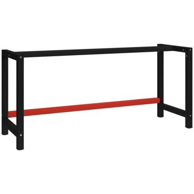 Vidaxl - Telaio per Banco da Lavoro in Metallo 175x57x79 cm Nero e Rosso