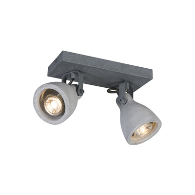 QAZQA Faretto creto - Moderno - Pietra/calcestruzzo - Grigio - Allungato Max. 2 x Watt