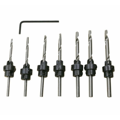 22pcs Drill Bits Countersink Set di chiavi con profondita regolabile collane di legno di arresto - ASUPERMALL