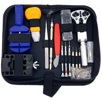 Asupermall - 144 Pz / set Kit di strumenti per la riparazione dell'orologio Cacciavite Apriporta Strumenti di riparazione per la rimozione della