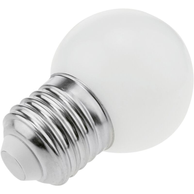 Lampadina LED G45 0,5W 230VAC E27 luce bianco caldo - Primematik