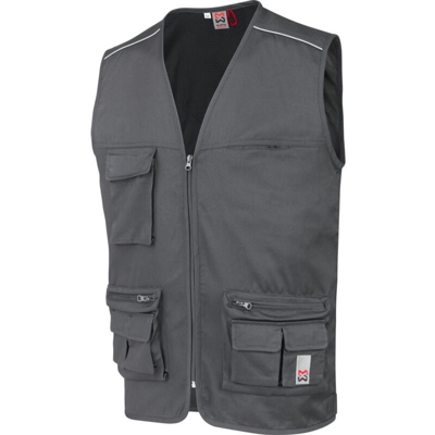 Gilet Classic multipocket grigio Würth MODYF, Taglia L
