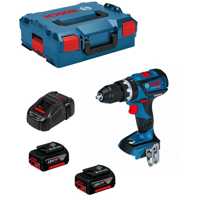Trapano a Percussione BOSCH GSB 18V-60 C (2 x 5,0 Ah + GAL1880CV + L-Boxx 136)