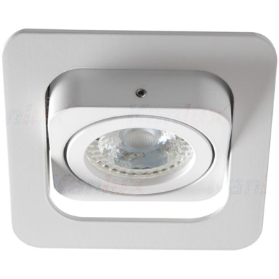 faretto incasso alren 1 luce CE IP20 alluminio bianco interno orientabile quadrato kan 26758 - KANLUX