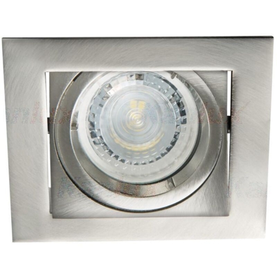 faretto incasso alren 1 luce CE IP20 alluminio cromo opaco interno orientabile quadrato kan 26756 - KANLUX