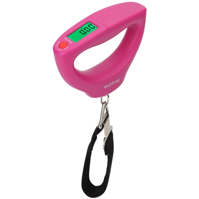 Scala elettronica portatile a cristalli liquidi scala dei bagagli digitale con retroilluminazione, rosa, cordon - ASUPERMALL