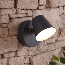 Biard - Dalen Lampada Orientabile da Parete con LED da 12,5 W per Esterno - Grigio en oferta