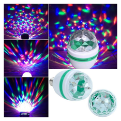 Luemm - LAMPADA LAMPADINA LED RGB ROTANTE EFFETTO LUCI MULTICOLOR E27 DISCOTECA NATALE características