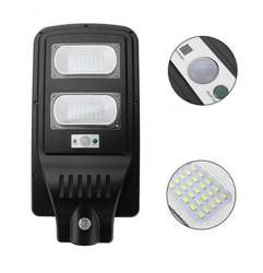 Lampione Stradale Faro Led 60W Pannello Solare Telecomando Sensore Crepuscolare - LUEMM en oferta