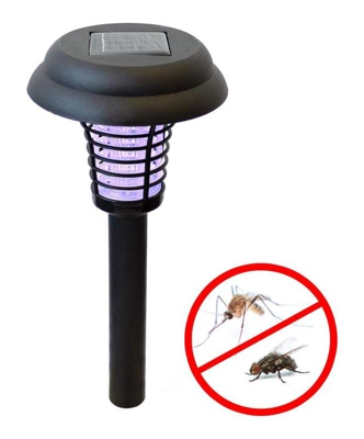 Luemm - LAMPADA LED SOLARE ESTERNO TRAPPOLA PER ZANZARE ZANZARIERA ELETTRICA A PICCHETTO